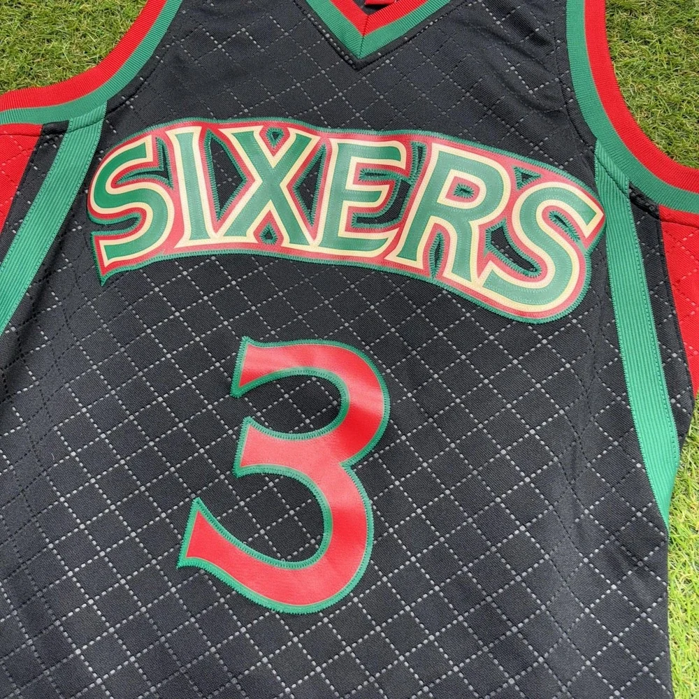 Philadelphia 76ers Jersey Mens XS NBA Basketball Allen Iverson 3 Mitchell Ness